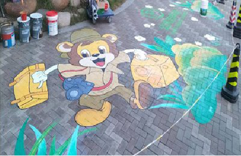 富平夏季画地面彩绘会遇到的问题