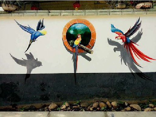 富平视觉错位-3D墙绘设计