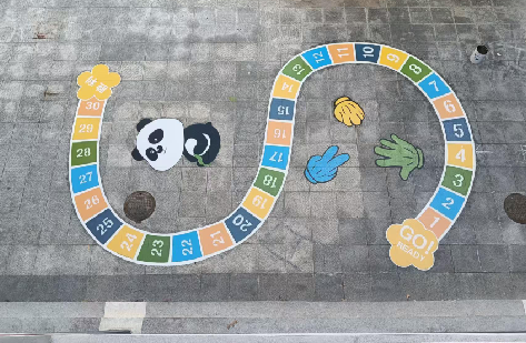 富平地面游戏彩绘